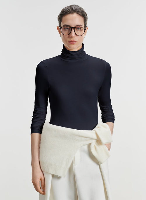 Viscose and elastane T-shirt - MAJESTIC FILATURES
