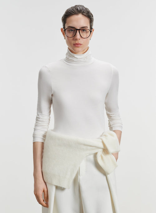Viscose and elastane T-shirt - MAJESTIC FILATURES