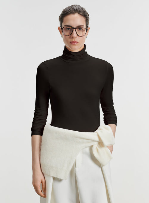 Viscose and elastane T-shirt - MAJESTIC FILATURES