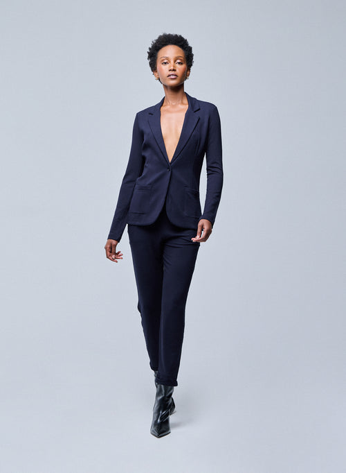 "Pantalón Daphné con puños de Viscosa / Elastano" - MAJESTIC FILATURES