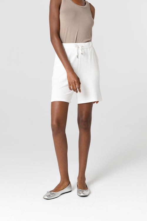 Pantalon Blanc en Viscose / Elasthanne - MAJESTIC FILATURES