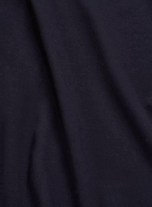 Long Sleeve Navy Shirt in Viscose and Elastane - MAJESTIC FILATURES