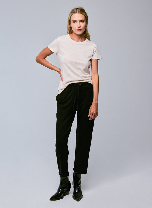 Black Pants with Pockets in Viscose and Elastane - MAJESTIC FILATURES