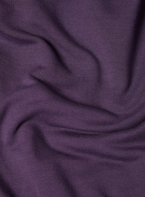 Purple viscose/elastane trousers - MAJESTIC FILATURES