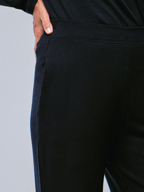 Pantalon Marine en Viscose / Elasthanne - MAJESTIC FILATURES