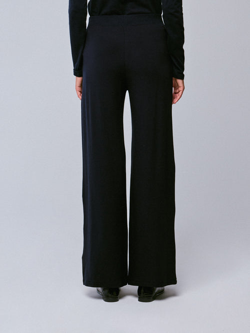 Pantalon Marine en Viscose / Elasthanne - MAJESTIC FILATURES