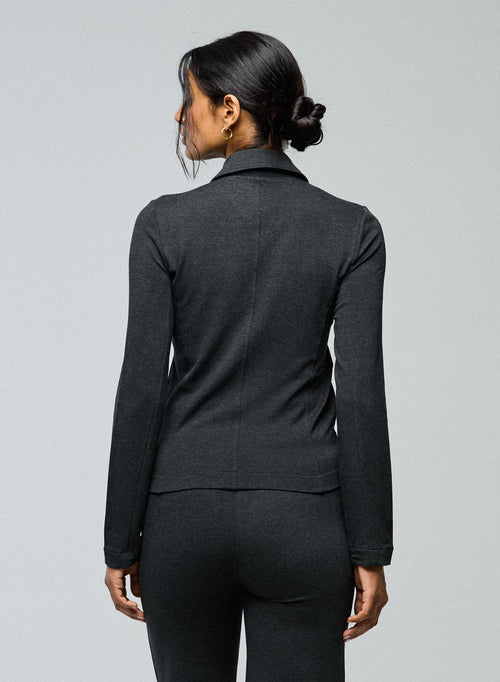 Grey jacket Long sleeved jacket in viscose / elastane - MAJESTIC FILATURES