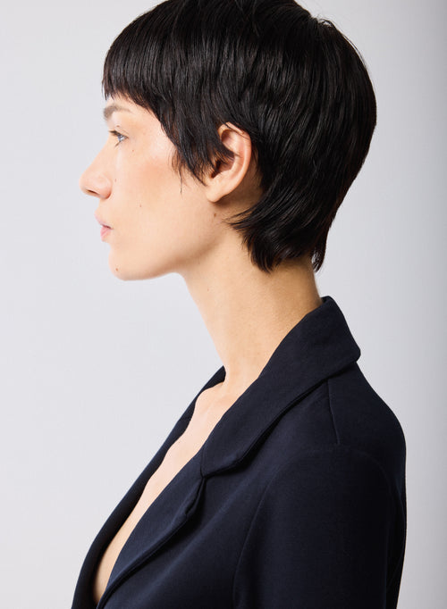 Marine Jacket Long Sleeves in Viscose / Elastane - MAJESTIC FILATURES