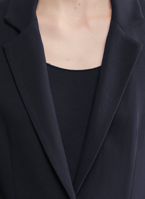 Marine Jacke Lange Ärmel Jacke aus Viskose / Elasthan - MAJESTIC FILATURES