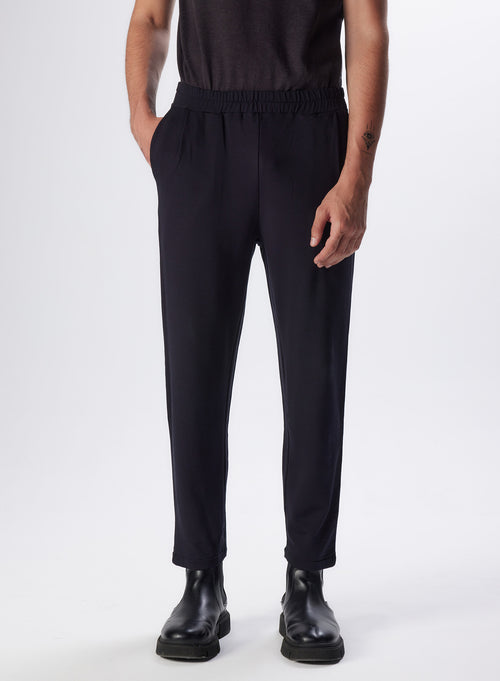 Pantalon Marine en Viscose et Élasthanne - MAJESTIC FILATURES