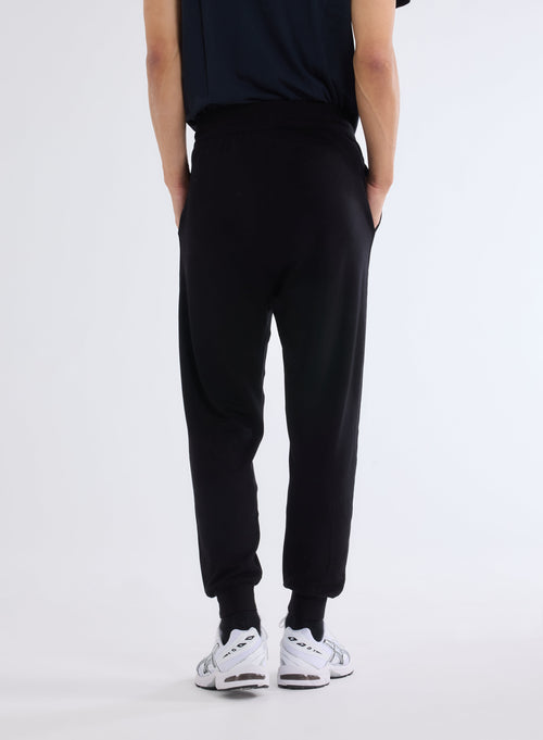 Pantalon Noir en Viscose et Élasthanne - MAJESTIC FILATURES