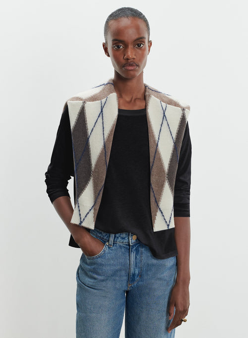 T-shirt in cotton and cashmere - MAJESTIC FILATURES
