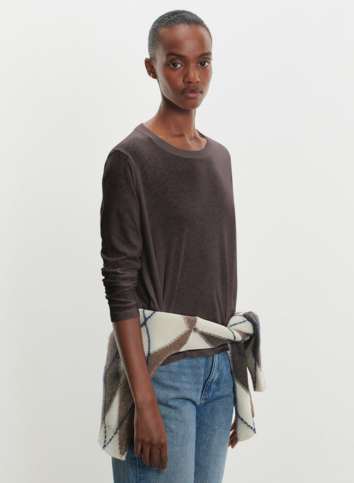 T-shirt in cotton and cashmere - MAJESTIC FILATURES