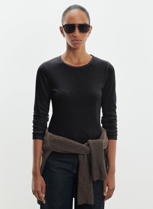 Cotton and cashmere T-shirt - MAJESTIC FILATURES