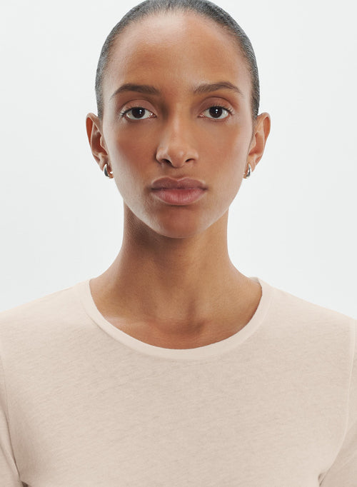 T-shirt in organic cotton and cashmere - MAJESTIC FILATURES
