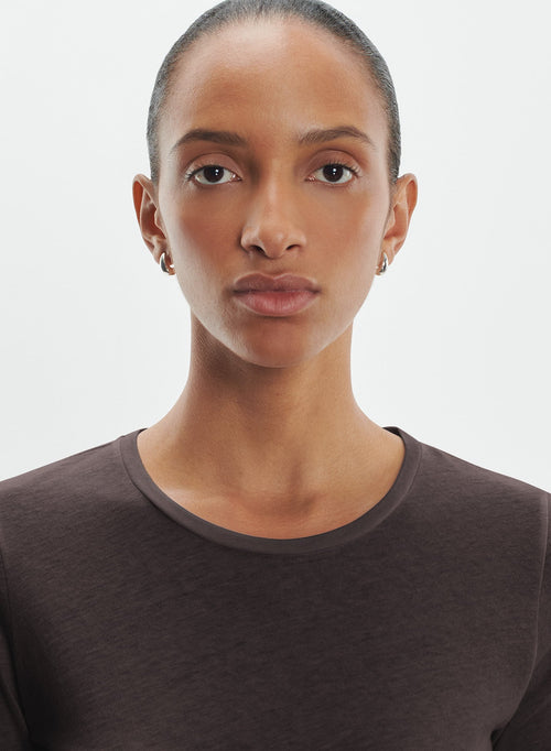 T-shirt en coton organique et cachemire - MAJESTIC FILATURES