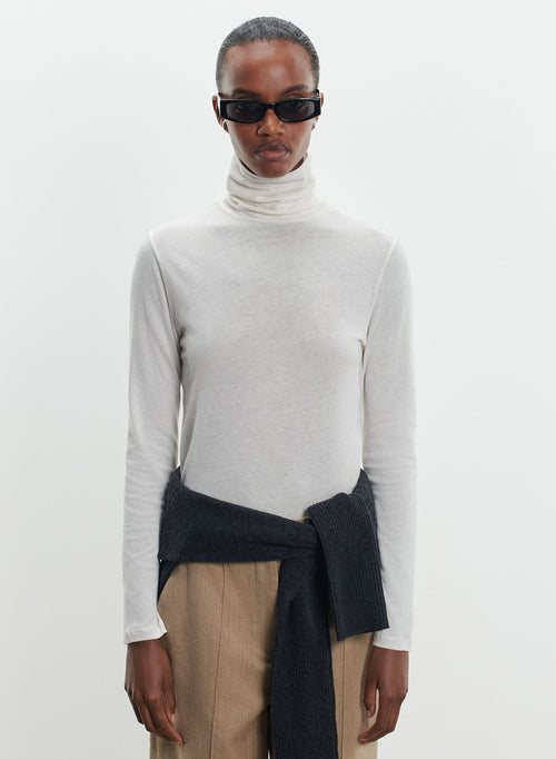 T-shirt in organic cotton and cashmere - MAJESTIC FILATURES