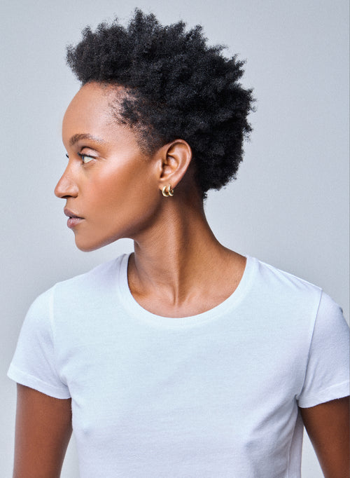 "Camiseta Jamie cuello redondo manga corta de Algodón Deluxe" - MAJESTIC FILATURES