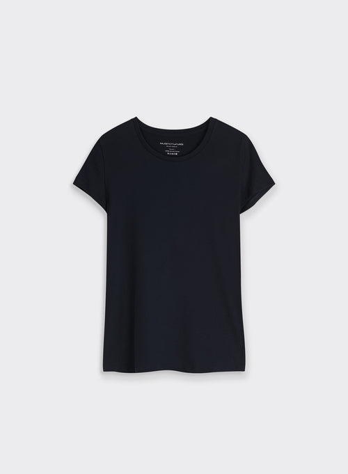 "Jamie Cotton Deluxe short sleeve round neck t-shirt" - MAJESTIC FILATURES