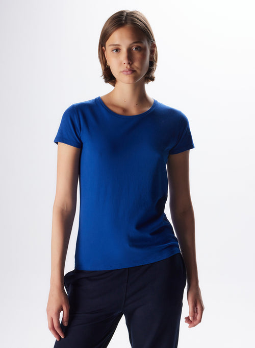 "Organic Cotton Short Sleeve Round Neck T-Shirt" - MAJESTIC FILATURES