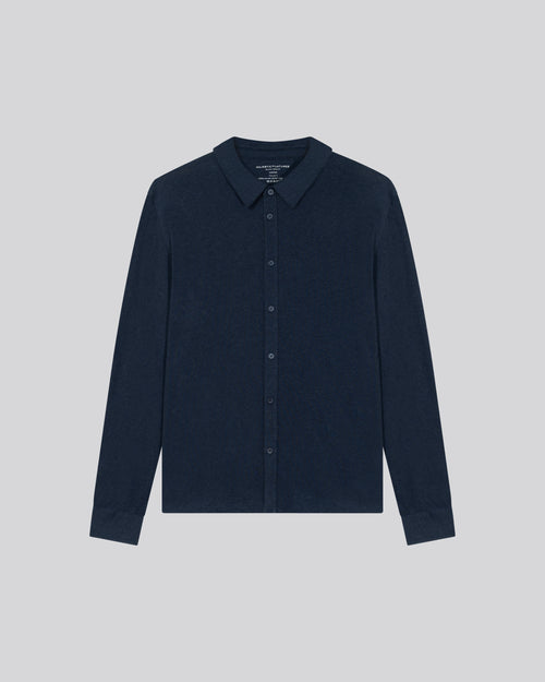 Blue Shirt Langarmshirt aus Bio-Baumwolle - MAJESTIC FILATURES