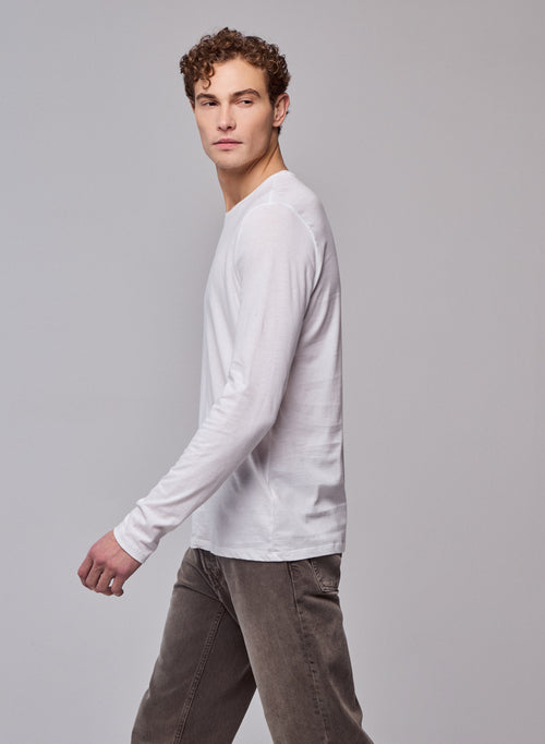 Camiseta James cuello redondo manga larga de Algodón Deluxe - MAJESTIC FILATURES