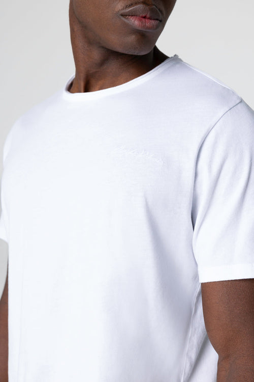 White Round-Neck Short-Sleeve Organic Cotton T-Shirt - MAJESTIC FILATURES
