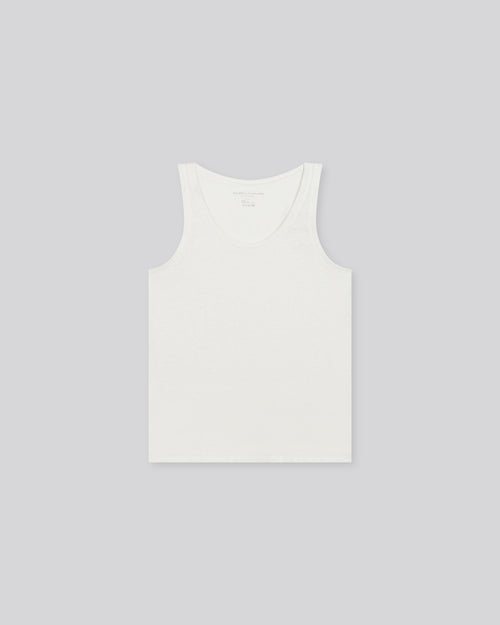U-Ausschnitt Tank Top Leinen / Elasthan - MAJESTIC FILATURES