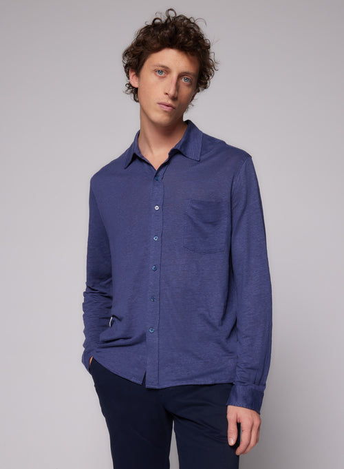 Long Sleeve Shirt in Linen / Elastane - MAJESTIC FILATURES