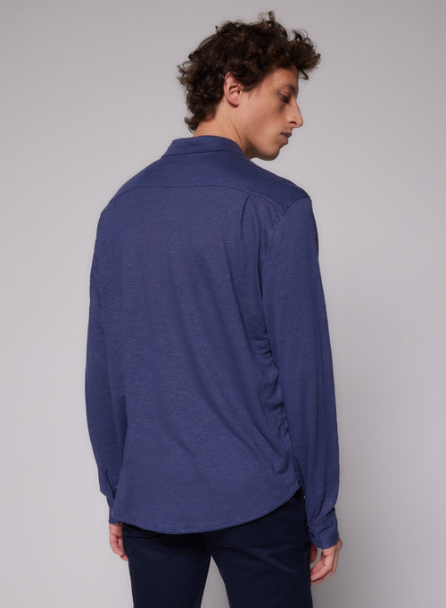 Long Sleeve Shirt in Linen / Elastane - MAJESTIC FILATURES