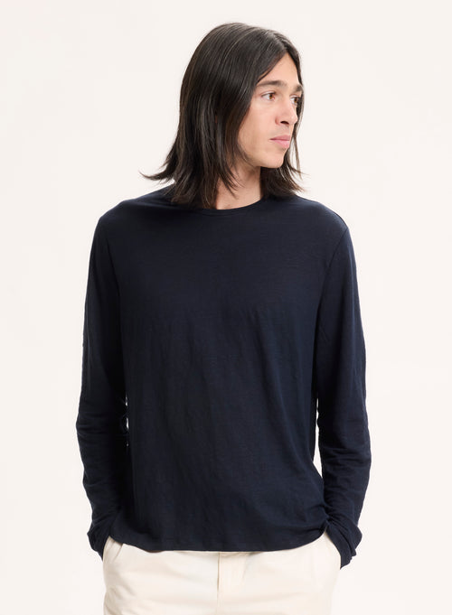 Black Polo Collar Short Sleeves - MAJESTIC FILATURES