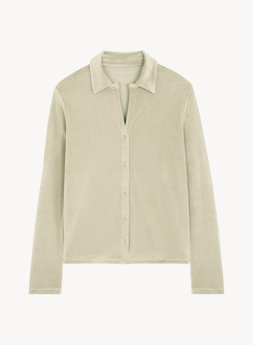 Camisa de algodón orgánico, modal y elastano - MAJESTIC FILATURES