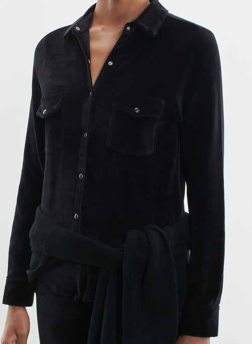 Camisa de algodón orgánico, modal y elastano - MAJESTIC FILATURES