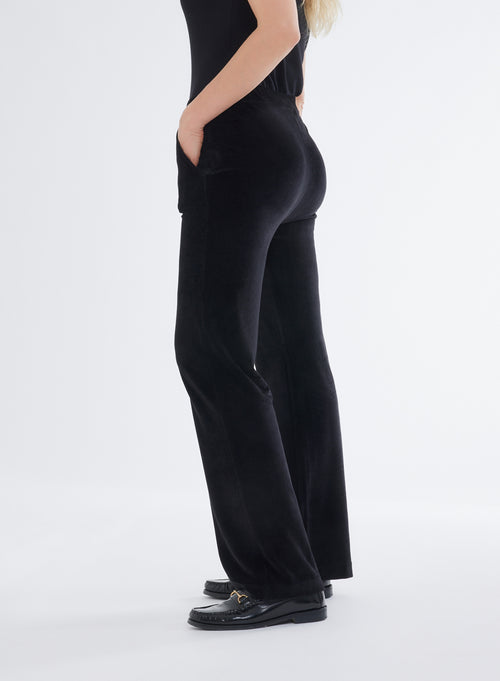 Pantalon Noir en Coton organique, Modal et Elasthanne - MAJESTIC FILATURES