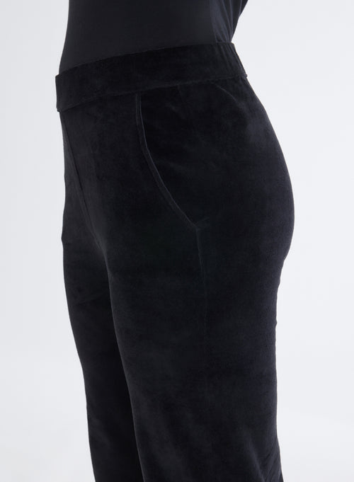 Pantalon Noir en Coton organique, Modal et Elasthanne - MAJESTIC FILATURES