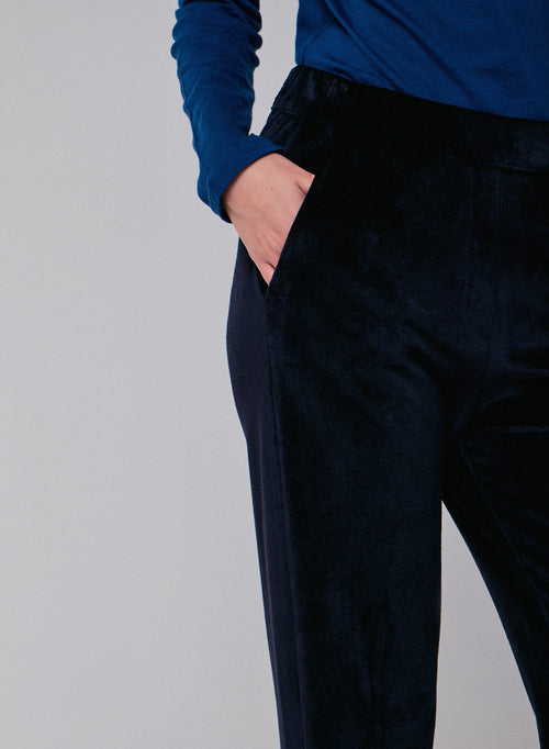 Gerade Marinehose aus Velours - MAJESTIC FILATURES