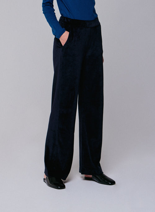 Gerade Marinehose aus Velours - MAJESTIC FILATURES