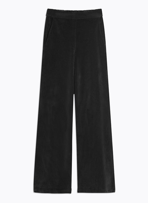 Pantalon Noir en Coton organique, Modal et Elasthanne - MAJESTIC FILATURES