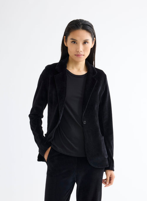 Veste Noire Manches Longues - MAJESTIC FILATURES