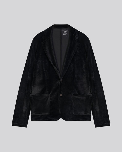 Chaqueta negra Chaqueta de manga larga en algodón orgánico / modal / elastano - MAJESTIC FILATURES