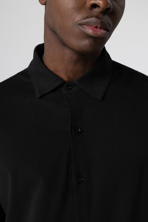 Black Long Sleeve Shirt - MAJESTIC FILATURES