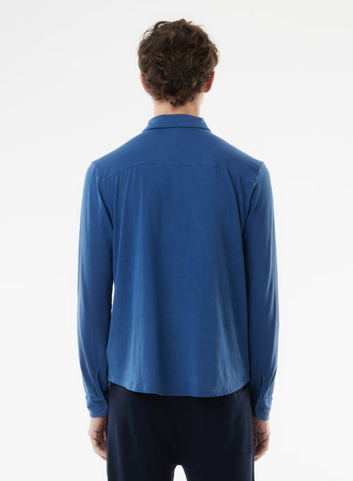 Blue Long Sleeve Shirt - MAJESTIC FILATURES