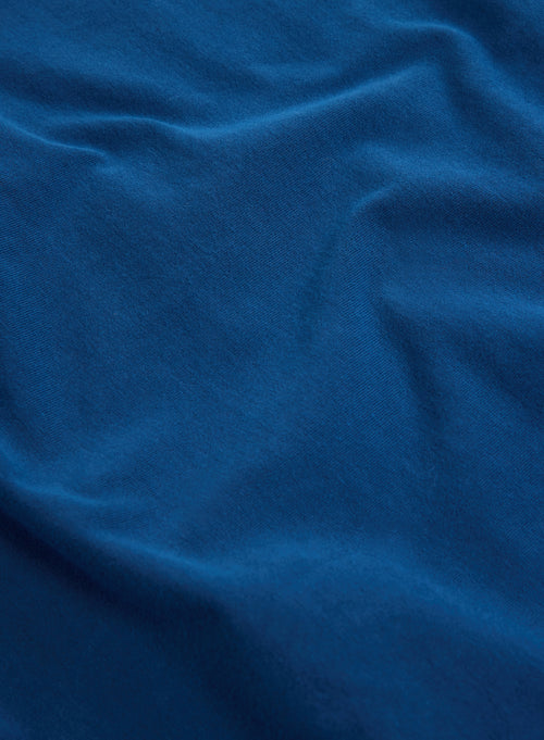 Blue Long Sleeve Polo Shirt - MAJESTIC FILATURES