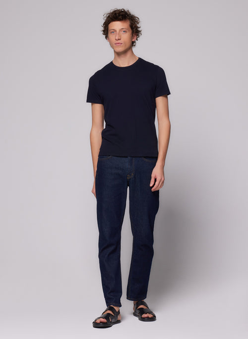 "Harold Cotton / Elastane short-sleeved round-neck T-shirt" - MAJESTIC FILATURES