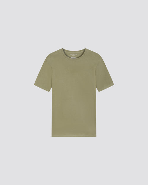 T-shirt Vert Col Rond Manches Courtes en Coton organique / Elasthanne - MAJESTIC FILATURES