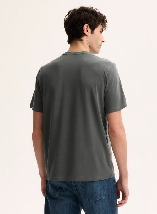 Blue Round Neck Long Sleeve T-shirt - MAJESTIC FILATURES