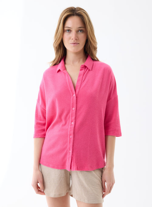 Chemise Flamingo Manches Coudes - MAJESTIC FILATURES