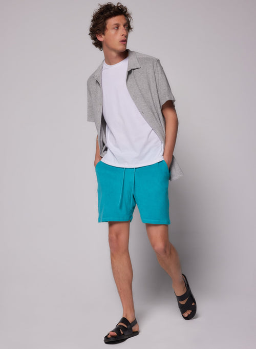 Shorts Turquoise en Coton / Modal - MAJESTIC FILATURES