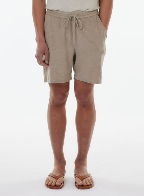 Shorts Beige en Coton organique / Modal - MAJESTIC FILATURES