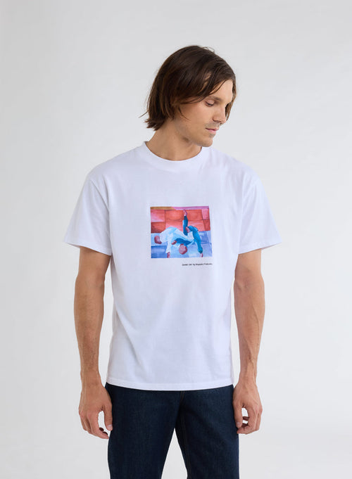 Kurzärmeliges T-Shirt mit Rundhalsausschnitt aus Bio-Baumwolle / recycelter© Baumwolle - MAJESTIC FILATURES